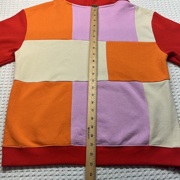 Lego x Target Hoodie Women’s Medium Color Block Red Pink Orange Sweatshirt - Picture 8 of 10
